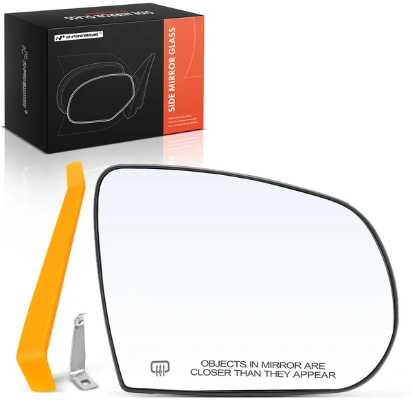 Passenger Mirror Glass with Power Adjust for Jeep Cherokee 2014-2023