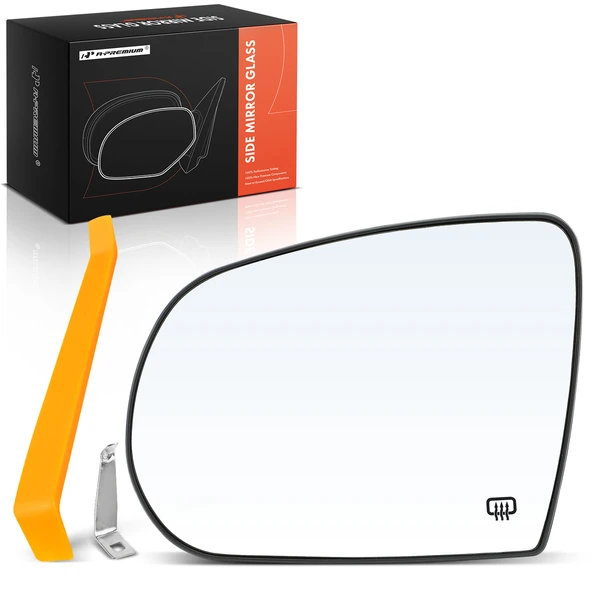 Driver Mirror Glass with Power Adjust for Jeep KL Cherokee 14-23