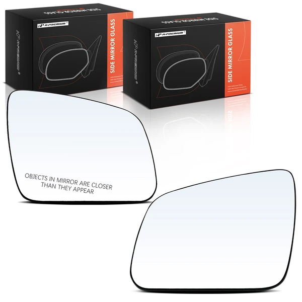 2 Pcs Driver & Passenger Mirror Glass Heated with Power Adjust with Heated for Mercedes-Benz W204