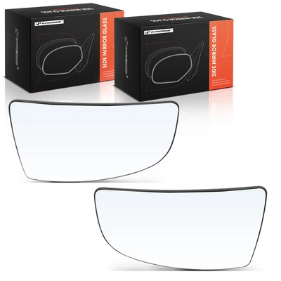 2 Pcs Driver & Passenger Lower Mirror Glass with Manual Adjust