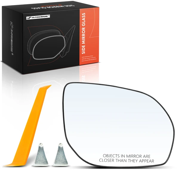 Passenger Mirror Glass with Power Glass Adjust for Hyundai Santa Fe 2013-2018