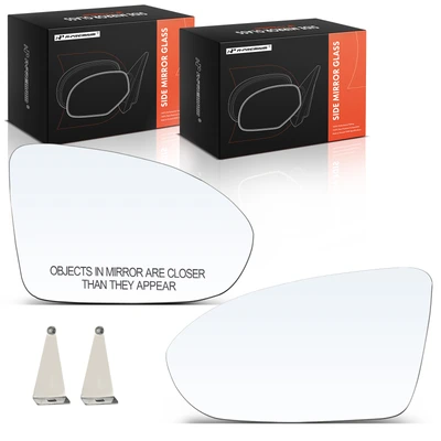 2 Pcs Driver & Passenger Mirror Glass with Manual Adjust