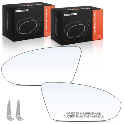 2 Pcs Front Mirror Glass with Power Glass Adjust Heated
