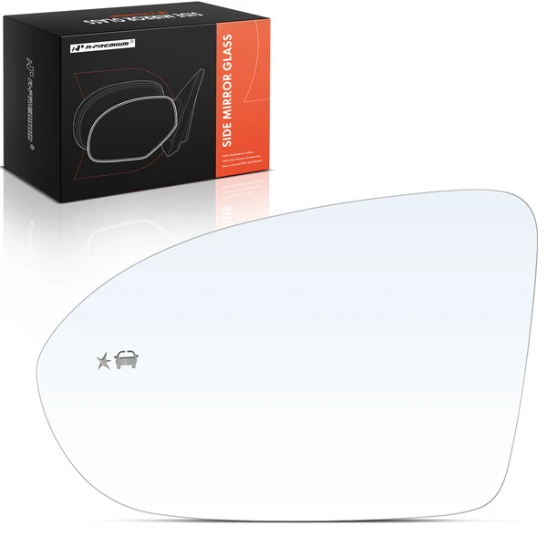 Driver Power Mirror Glass with Heated & Blind Spot for Chevrolet Cruze 2016-2019