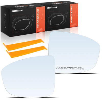 2 Pcs Front Mirror Glass with Heated
