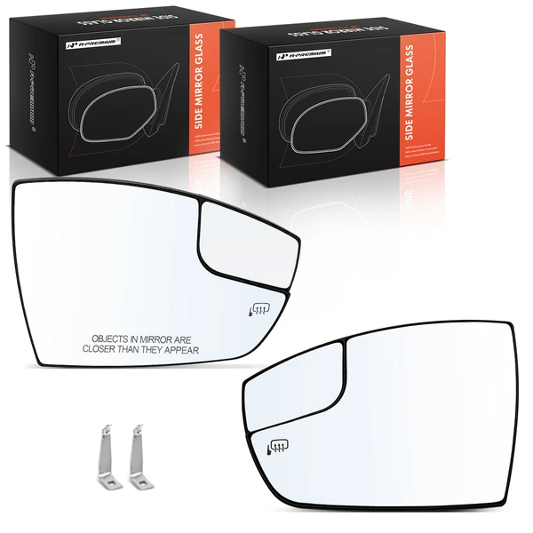 2 Pcs Mirror Glass Heated with Power Adjust & Spotter Glass for 2013-2018 Ford C-Max