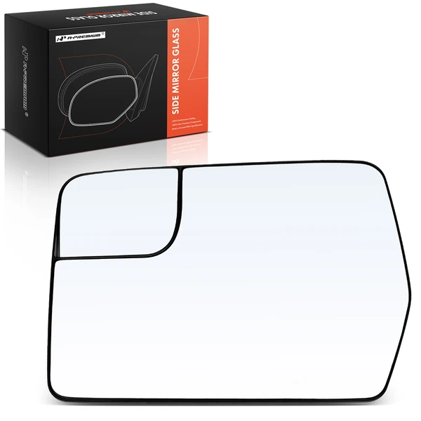 Driver Mirror Glass with Manual Adjust for Ford F-150 2011-2014