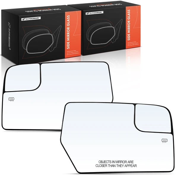 2 Pcs Mirror Glass Heated with Spotter Glass for Lincoln Navigator Ford Expedition