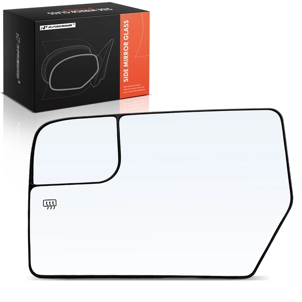 Driver Mirror Glass with Power Adjust for Lincoln Navigator 2012-2014