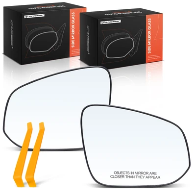2 Pcs Front Mirror Glass with Backing Plate