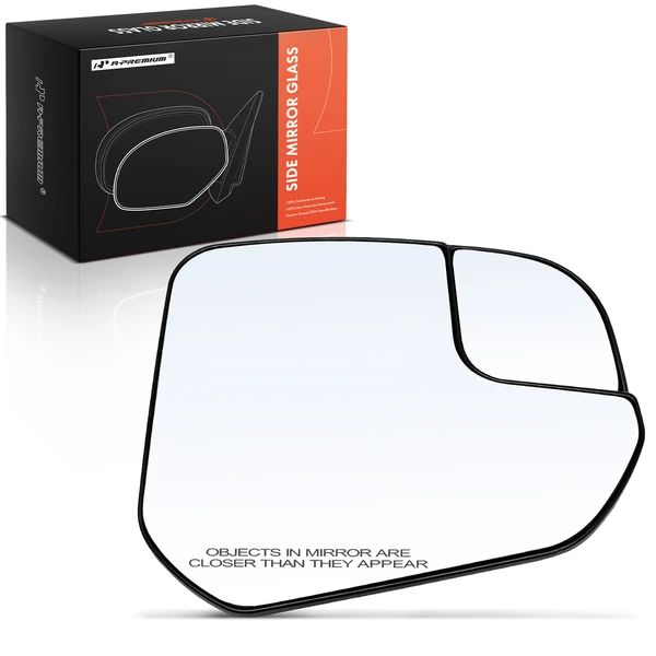 Passenger Mirror Glass with Manual Adjust for 2014-2018 Ford Transit Connect