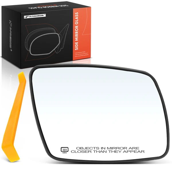 Passenger Mirror Glass with Power Adjust for Dodge Journey 09-17