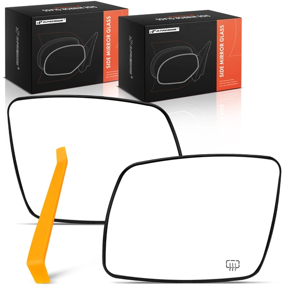 2 Pcs Driver & Passenger Mirror Glass with Power Adjust for Dodge