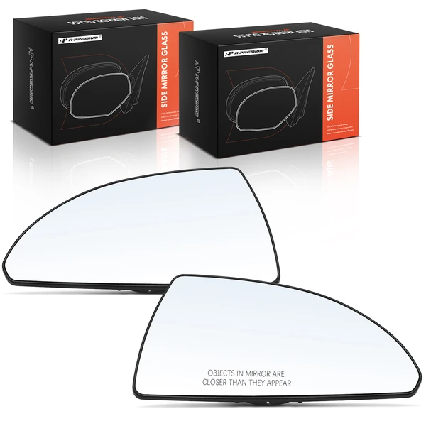 2 Pcs Front Mirror Glass with Manual Adjust for Chevrolet Impala 2006-2013 Monte Carlo