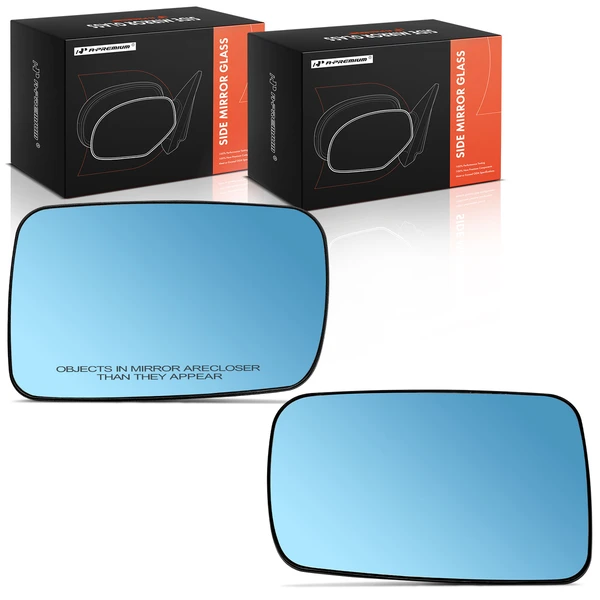 2 Pcs Driver & Passenger Blue Mirror Glass with Power Adjust with Heated for BMW 323Ci 325Ci 745i