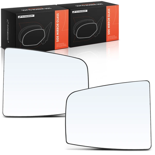 2 Pcs Driver & Passenger Mirror Glass with Power Mirror Adjust for 2015-2019 Ford Transit-250