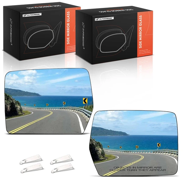 2 Pcs Driver & Passenger Mirror Glass with Power Adjust with Heated for Ford F-150 2004-2010