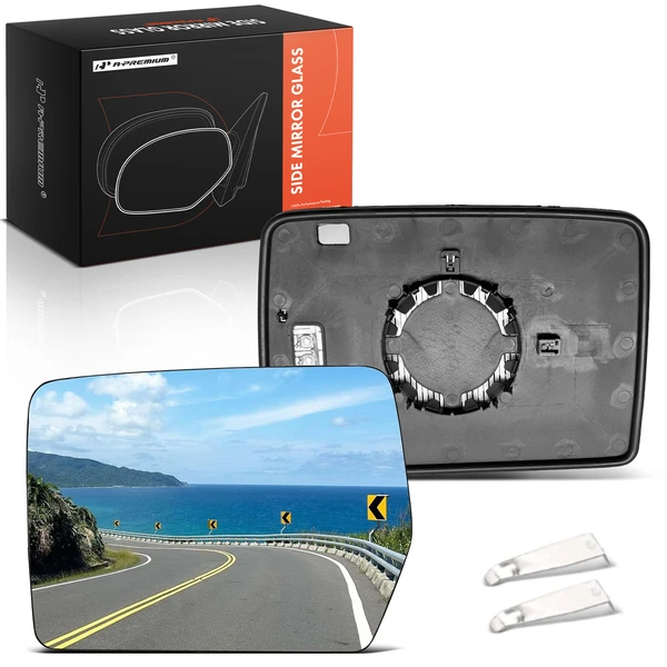 Driver Mirror Glass with Power Glass Adjust for 2004-2010 Ford F-150