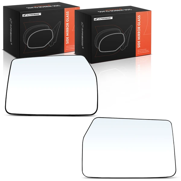 2 Pcs Driver & Passenger Mirror Glass with Manual Adjust with Backing Plate for 2004-2010 Ford F-150