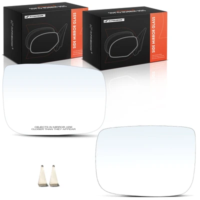2 Pcs Driver & Passenger Mirror Glass with Heated & Power Glass Adjust