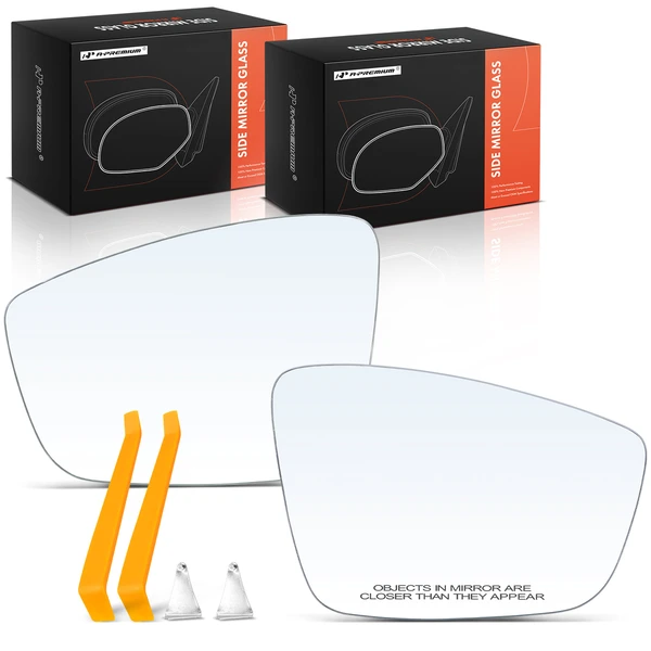 2 Pcs Driver & Passenger Mirror Glass with Power Adjust for VW Beetle