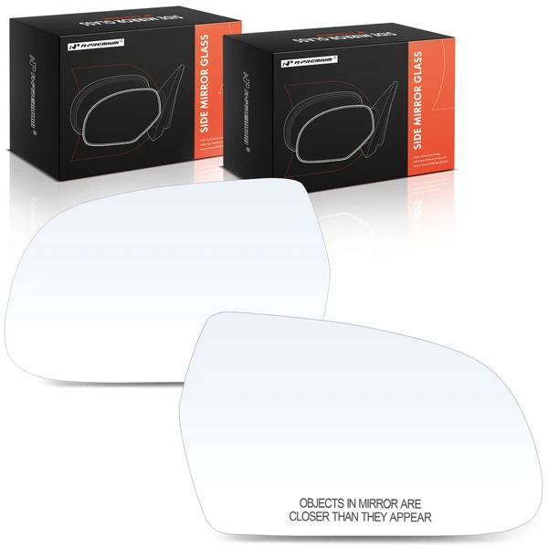 2 Pcs Driver & Passenger Mirror Glass with Heated for Audi A3 A3 Quattro A4 Quattro