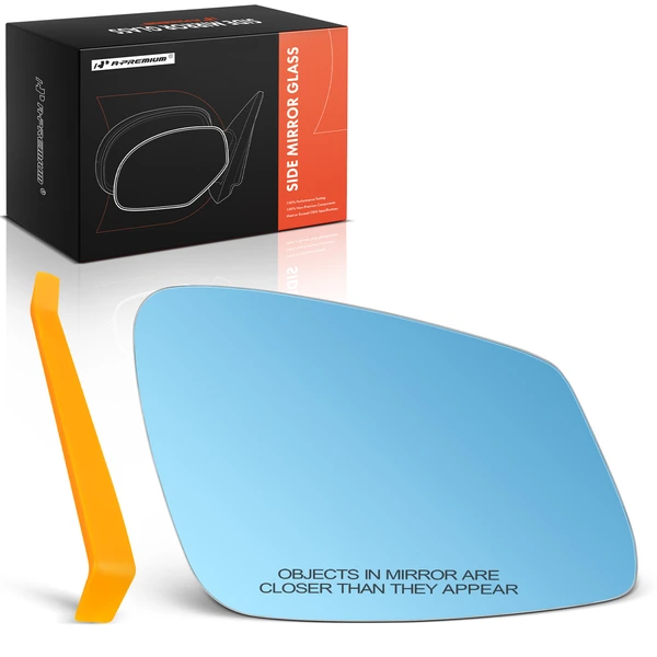 Passenger Blue Mirror Glass with Power Mirror Adjust for BMW 528i xDrive F10 535d F02 750Li