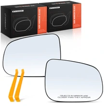 2 Pcs Driver & Passenger Mirror Glass with Power Mirror Adjust for 2012-2016 Volvo S80