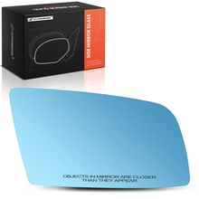 Passenger Blue Mirror Glass with Power Adjust for 2004-2005 BMW 545i