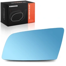 Driver Blue Mirror Glass with Power Adjust for 2004-2005 BMW 545i