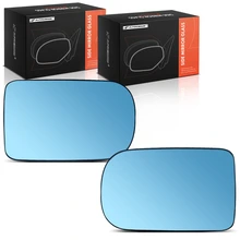 2 Pcs Front Blue Mirror Glass with Power Adjust for 1995 1997-2001 BMW 740i