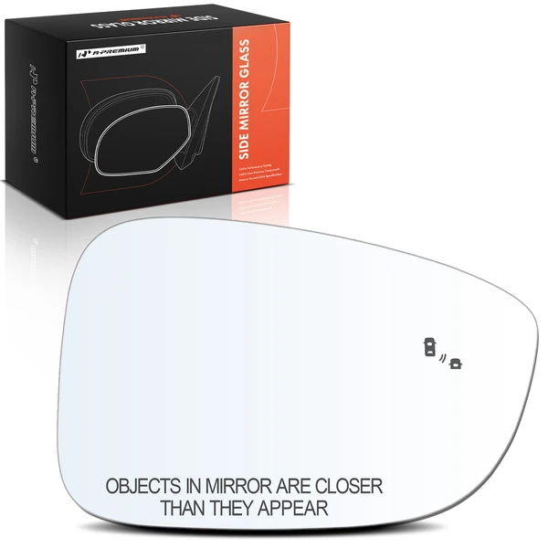 Passenger Mirror Glass with Heated & Blind Spot for Honda Accord 2023-2024