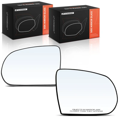 2 Pcs Driver & Passenger Mirror Glass with Backing Plate