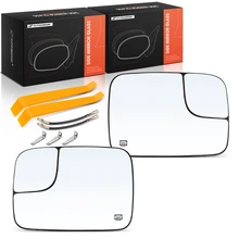 2 Pcs Front Mirror Glass with heating for 2005-2009 Dodge Ram 3500