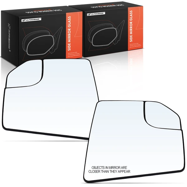 2 Pcs Mirror Glass with Manual Adjust & Spotter Glass for 2015-2020 Ford F-150