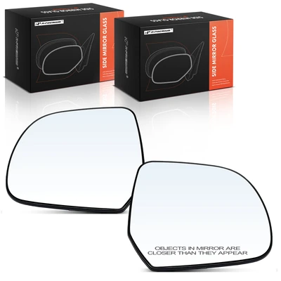 2 Pcs Driver & Passenger Mirror Glass with Manual Adjust Glass