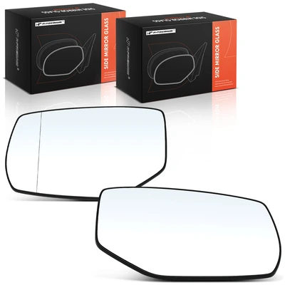 2 Pcs Driver & Passenger Mirror Glass with Backing Plate & Heated