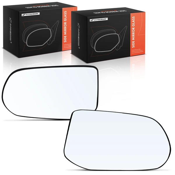 2 Pcs Mirror Glass Non-Heated with Backing Plate for Honda Civic 2006-2011 Sedan