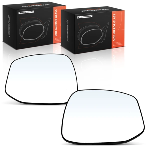 2 Pcs Mirror Glass Heated with Power Adjust Backing Plate for 2012-2013 Honda Civic