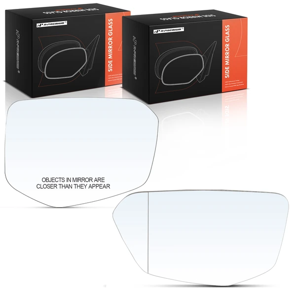 2 Pcs Mirror Glass Heated with Power Adjust for Honda Civic 2016-2017 L4 1.5L 2.0L