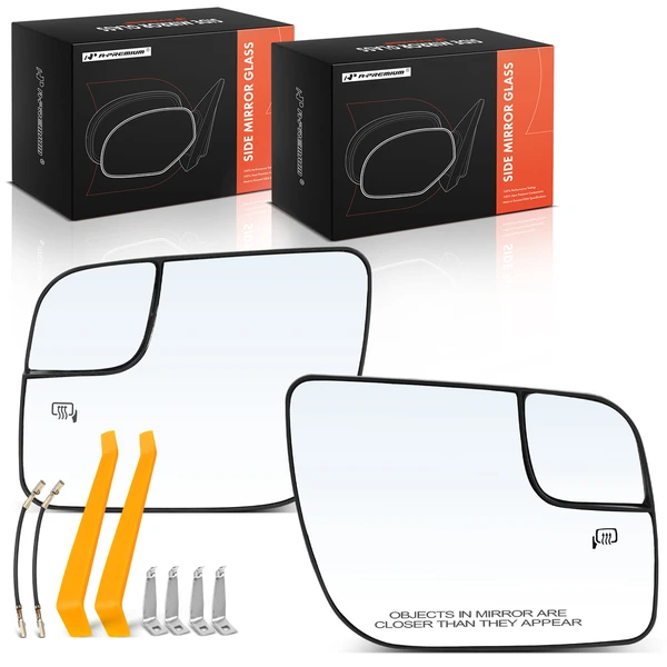 2 Pcs Driver & Passenger Mirror Glass with Heated for 2013-2017 Ford Police Interceptor Utility