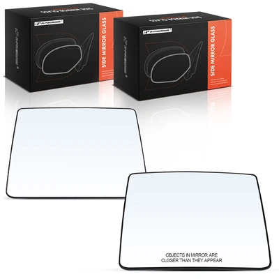 2 Pcs Driver & Passenger Upper Mirror Glass with Power Adjust with Heated