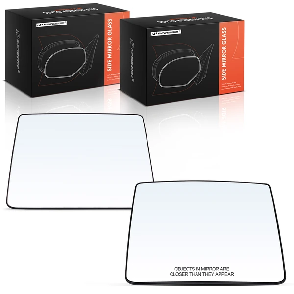 2 Pcs Driver & Passenger Upper Mirror Glass with Power Adjust with Heated for 2007-2014 Ford F-150