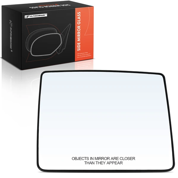 Passenger Upper Mirror Glass with Manual Adjust for Ford F-150 2007-2014 Pickup