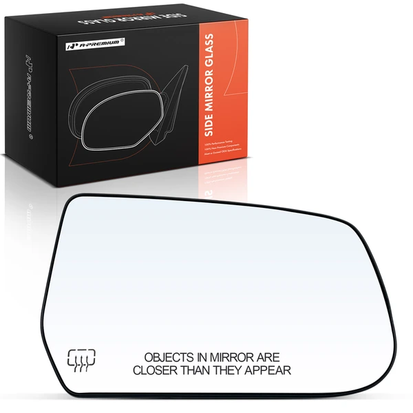 Passenger Mirror Glass Heated with Power Adjust for 2010-2014 GMC Terrain