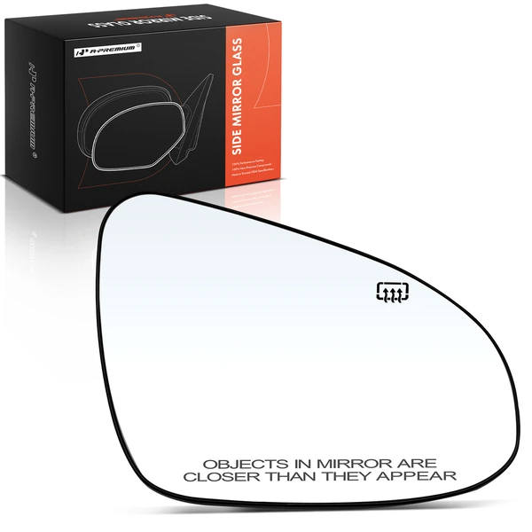 Passenger Mirror Glass with Power Adjust for Toyota Corolla 2014-2019