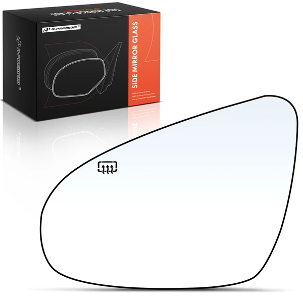 Driver Mirror Glass with Power Adjust for Toyota Corolla 2014-2019