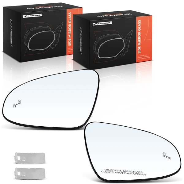 2 Pcs Driver & Passenger Mirror Glass with Heated & Blind Spot Detection for 2018-2022 Toyota C-HR