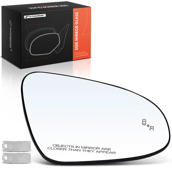 Driver Mirror Glass with Manual Adjust for 2014-2017 Toyota Highlander