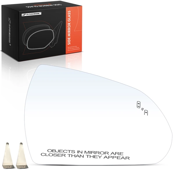 Passenger Mirror Glass with Power Adjust for Hyundai Elantra 2017-2020